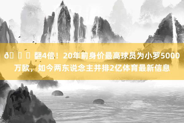 👀翻4倍！20年前身价最高球员为小罗5000万欧，如今两东说念主并排2亿体育最新信息