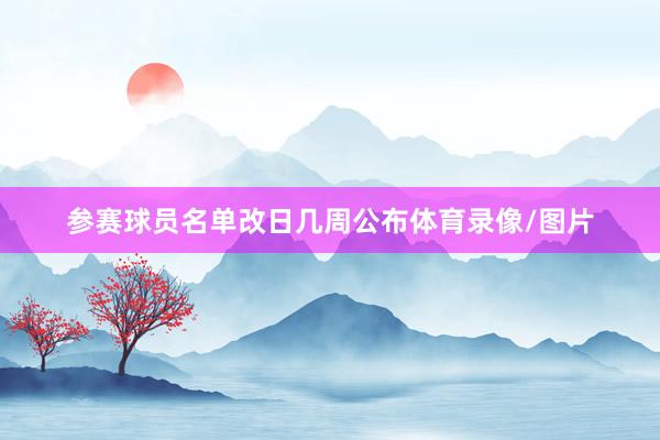 参赛球员名单改日几周公布体育录像/图片