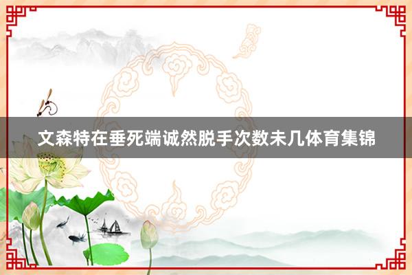 文森特在垂死端诚然脱手次数未几体育集锦