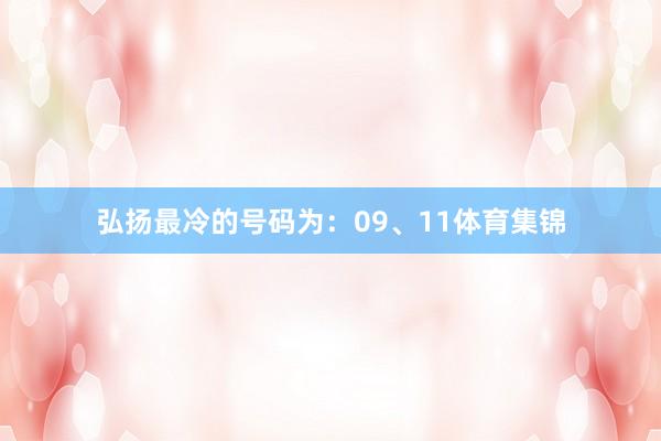 弘扬最冷的号码为：09、11体育集锦