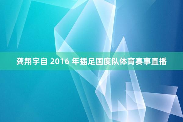 龚翔宇自 2016 年插足国度队体育赛事直播