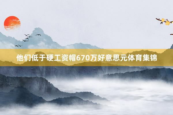 他们低于硬工资帽670万好意思元体育集锦